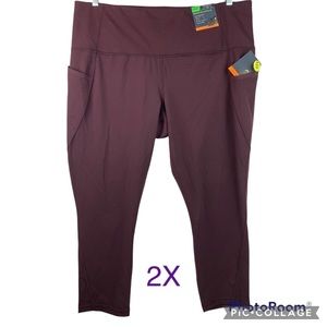 New XERSION 7/8 Leggings 2X XXL Pockets